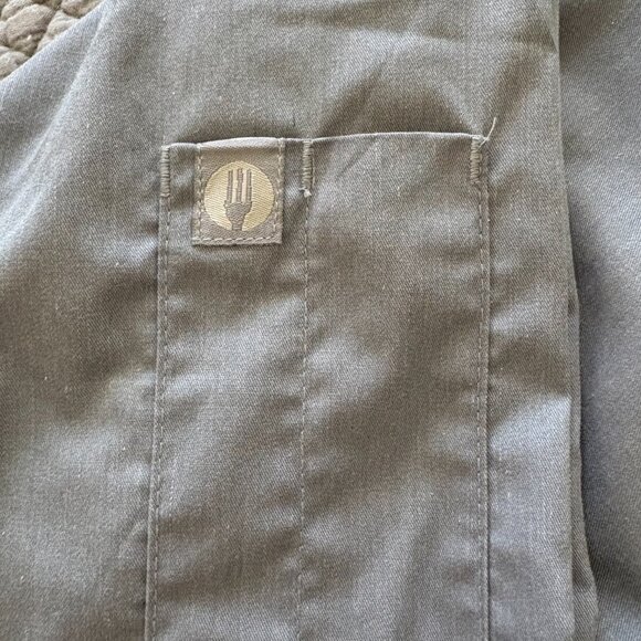 Chef Works Gray Men’s Chef Jacket Long Sleeve French Cuff Size M EUC - Picture 5 of 5